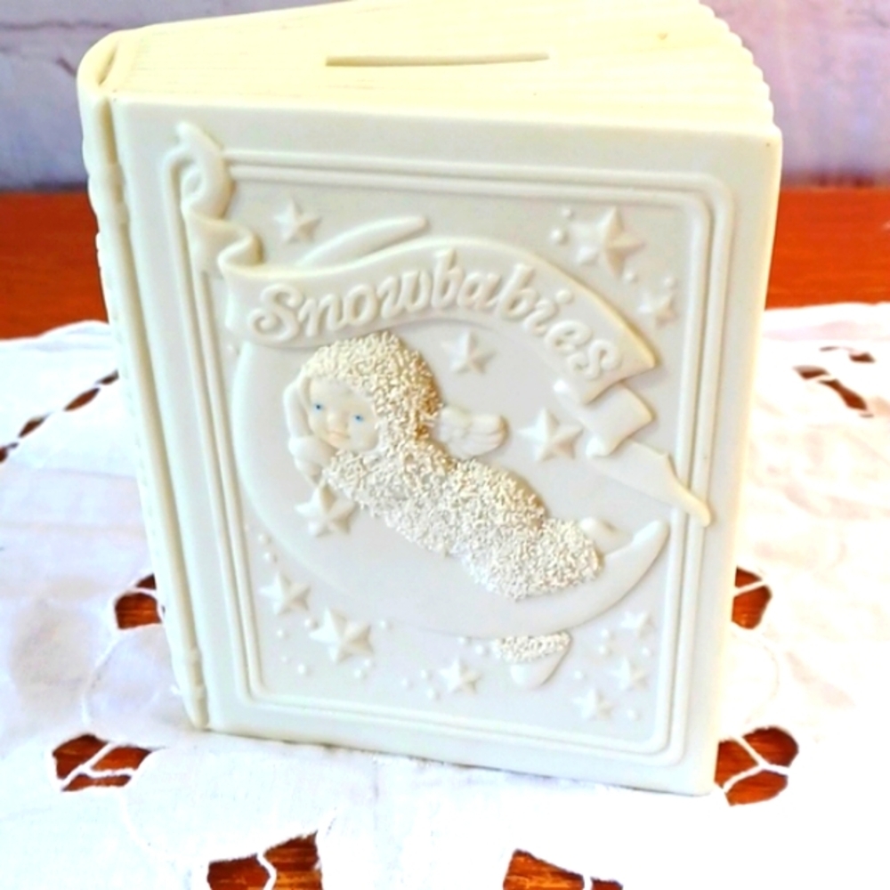 Snowbabies Money Collector  Bank Porcelain 5x4